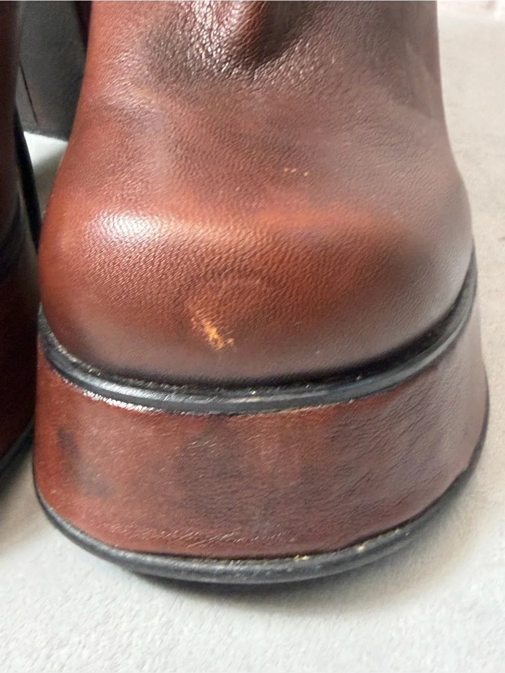Shock Vintage 70's Inspired Platform Shoes Brown Women's Size EU 37 US 6.5-7